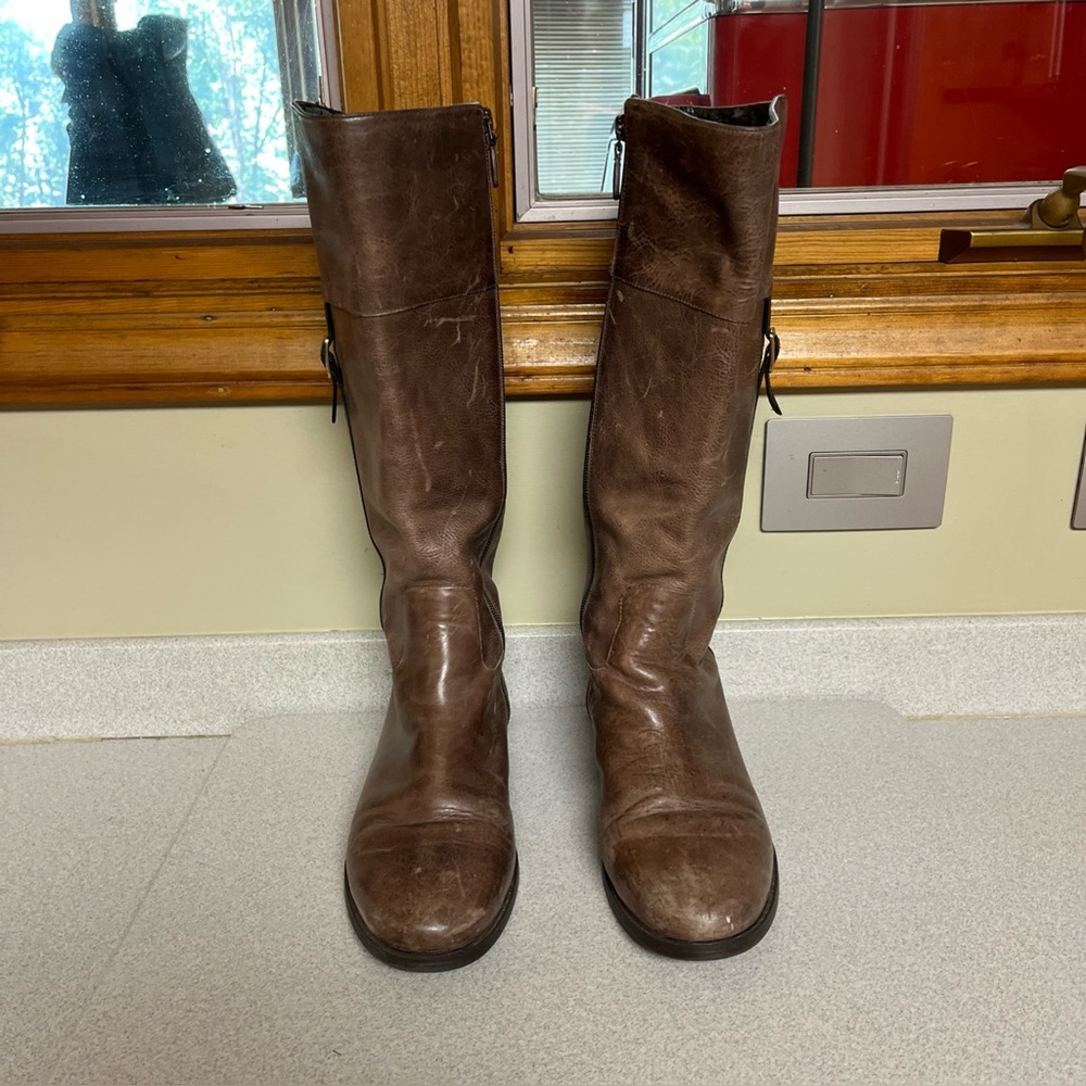 Brown Leather Riding Boots